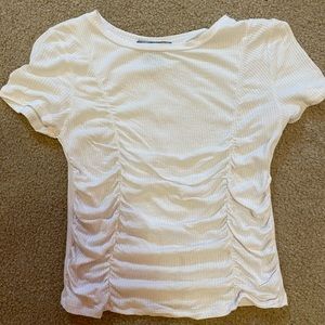 White sinched tshirt